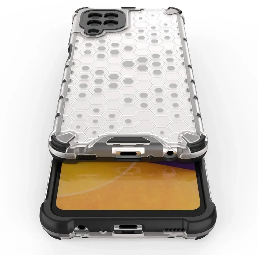 Hurtel Honeycomb dėklas skirtas Samsung Galaxy A22 4G, skaidrus