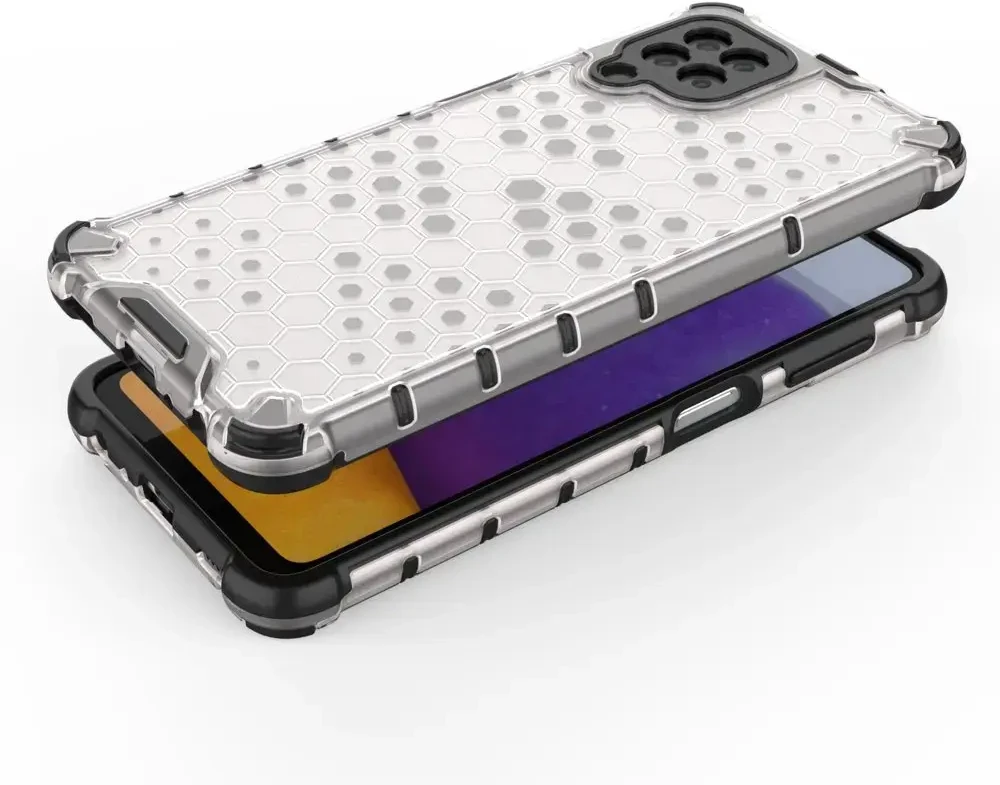 Hurtel Honeycomb dėklas skirtas Samsung Galaxy A22 4G, skaidrus