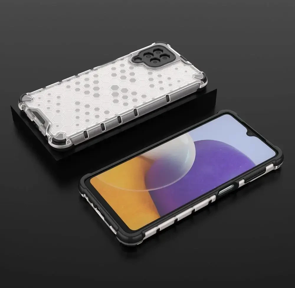 Hurtel Honeycomb dėklas skirtas Samsung Galaxy A22 4G, skaidrus
