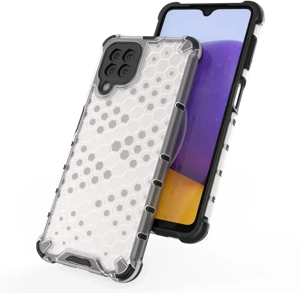 Hurtel Honeycomb dėklas skirtas Samsung Galaxy A22 4G, skaidrus