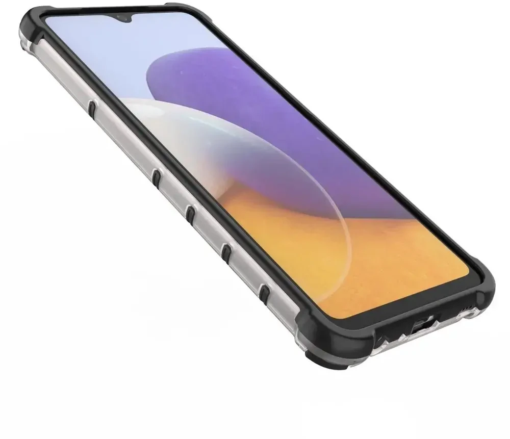 Hurtel Honeycomb dėklas skirtas Samsung Galaxy A22 4G, skaidrus