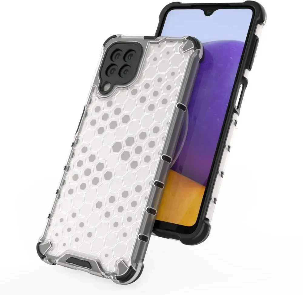 Hurtel Honeycomb dėklas skirtas Samsung Galaxy A22 4G, skaidrus