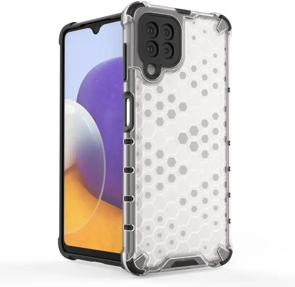 Hurtel Honeycomb dėklas skirtas Samsung Galaxy A22 4G, skaidrus