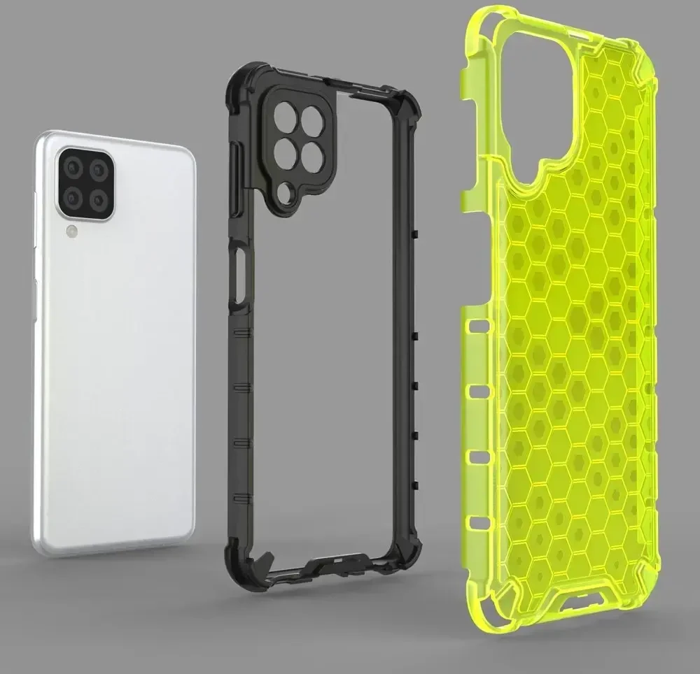 Hurtel Honeycomb dėklas skirtas Samsung Galaxy A22 4G, skaidrus
