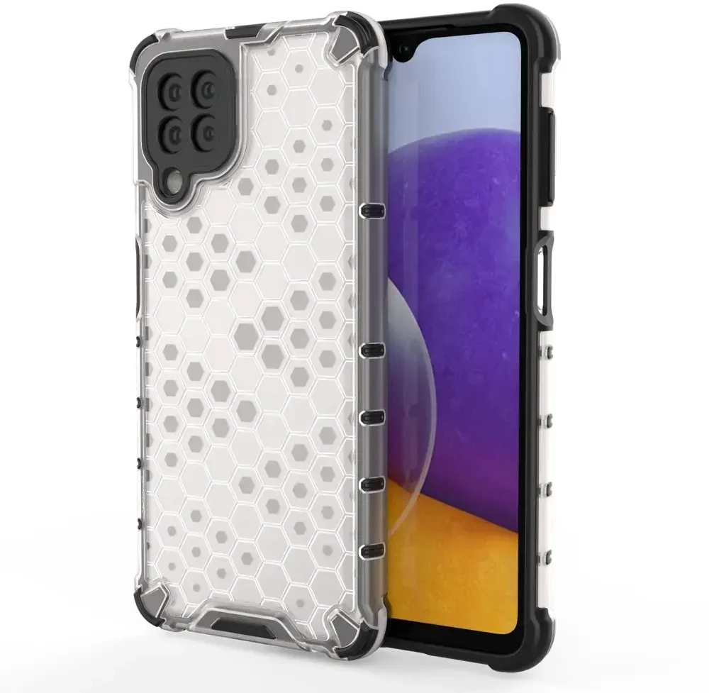 Hurtel Honeycomb dėklas skirtas Samsung Galaxy A22 4G, skaidrus