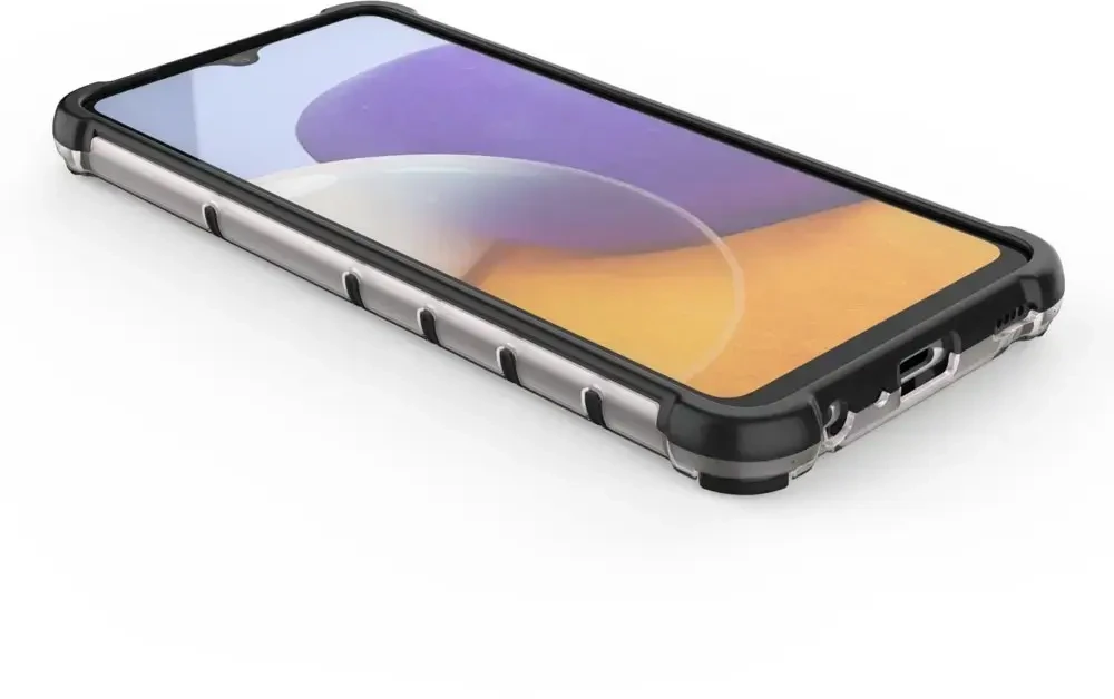 Hurtel Honeycomb dėklas skirtas Samsung Galaxy A22 4G, skaidrus