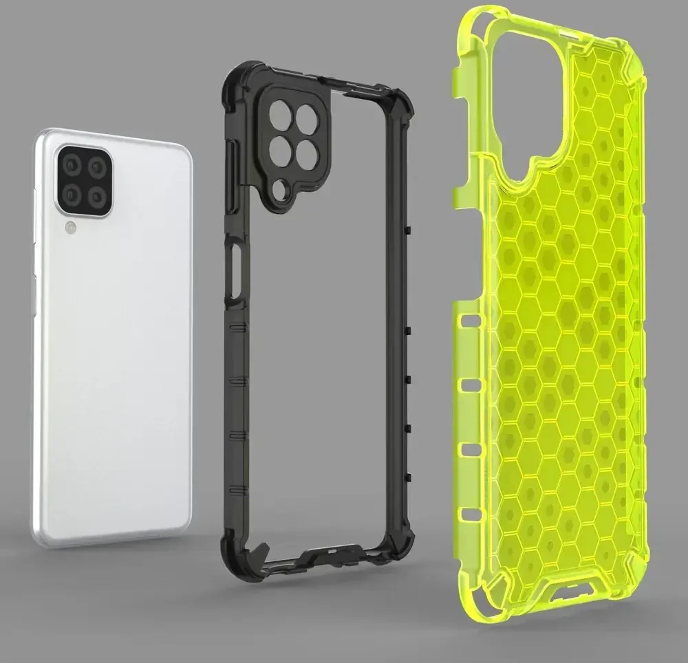 Hurtel Honeycomb dėklas skirtas Samsung Galaxy A22 4G, skaidrus