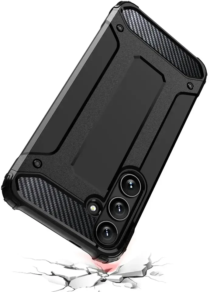 Hurtel Hybrid Armor Samsung Galaxy S24 FE dėklas telefonui juodos spalvos
