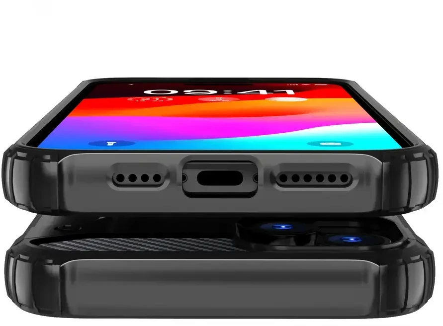 Hurtel iPhone 15 Plus Hybrid Armor – dėklas telefonui, juodos spalvos