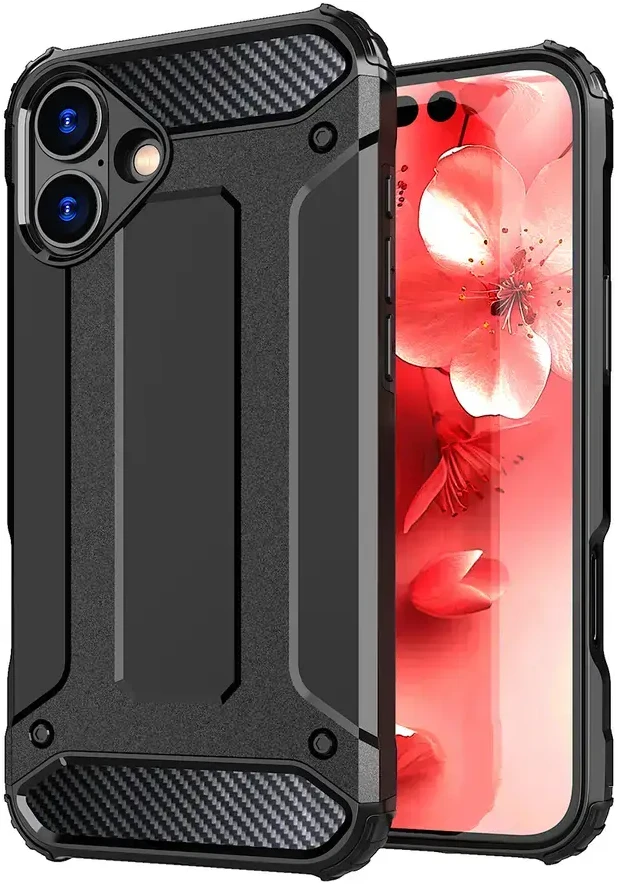Hurtel Hybrid Armor Apple iPhone 16 – dėklas telefonui juodos spalvos