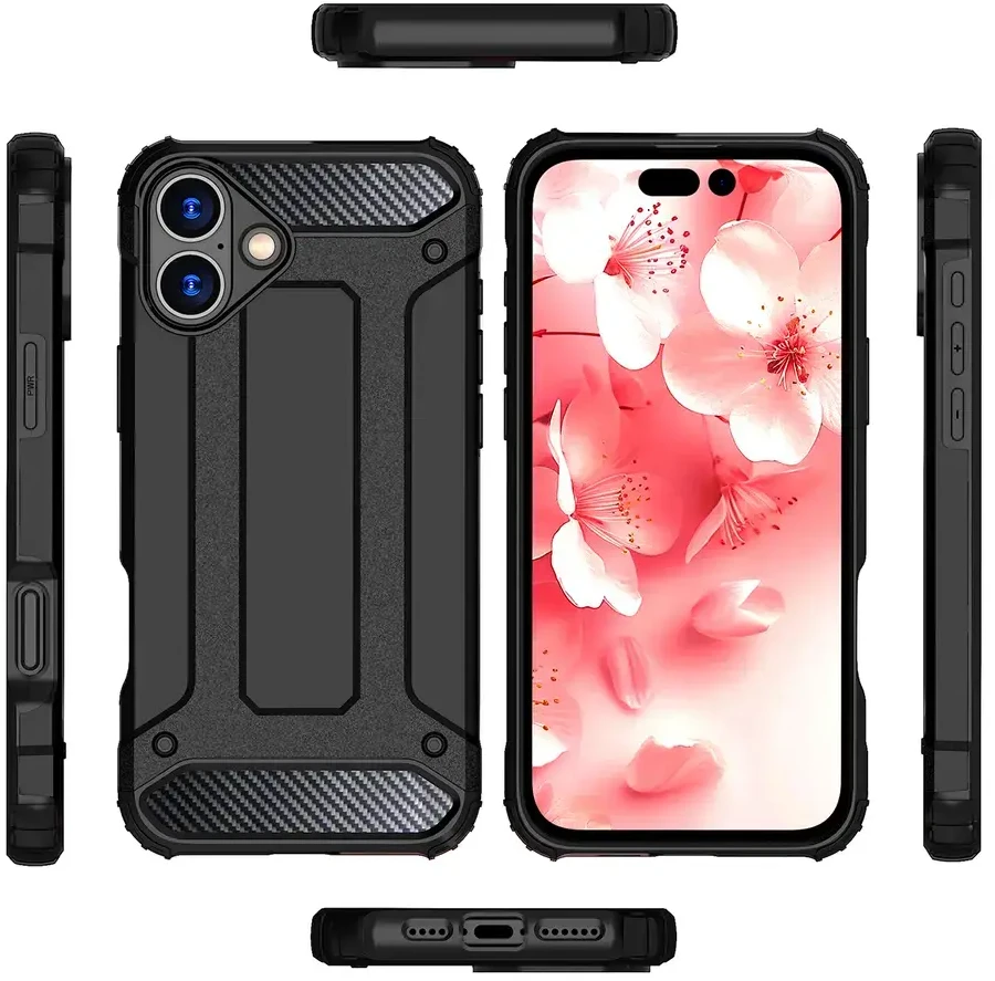 Hurtel Hybrid Armor Apple iPhone 16 Plus – dėklas telefonui juodos spalvos