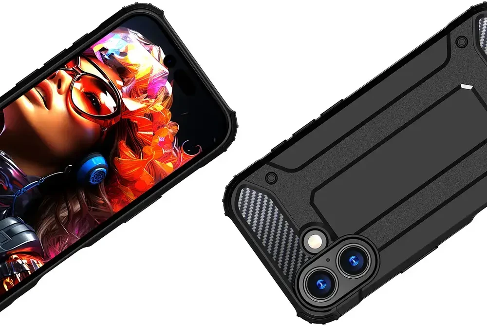 Hurtel Dėklas Hybrid Armor skirtas Apple iPhone 17 šarvuotas – juodos spalvos
