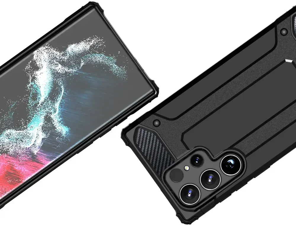 Hurtel Hybrid Armor Dėklas skirtas Samsung Galaxy S25 Edge – juodos spalvos