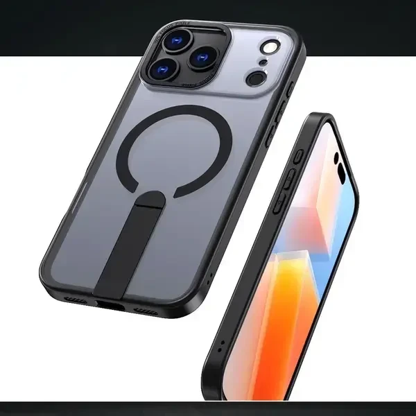 Hurtel Hybrid Armor X dėklas skirtas Samsung Galaxy S26 Plus with Stand, suderinamas su MagSafe – juodos spalvos