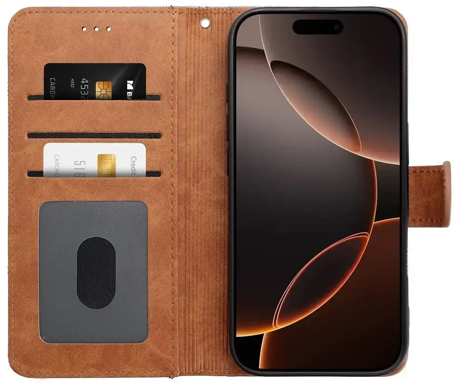 OEM atverčiamas dėklas iPhone 16e (SE 4 2025) Jeans Book mėlynas
