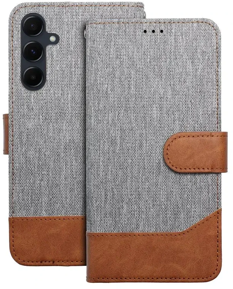 Dėklas Oem JEANS Book skirtas Samsung Galaxy S25 Edge pilkos spalvos