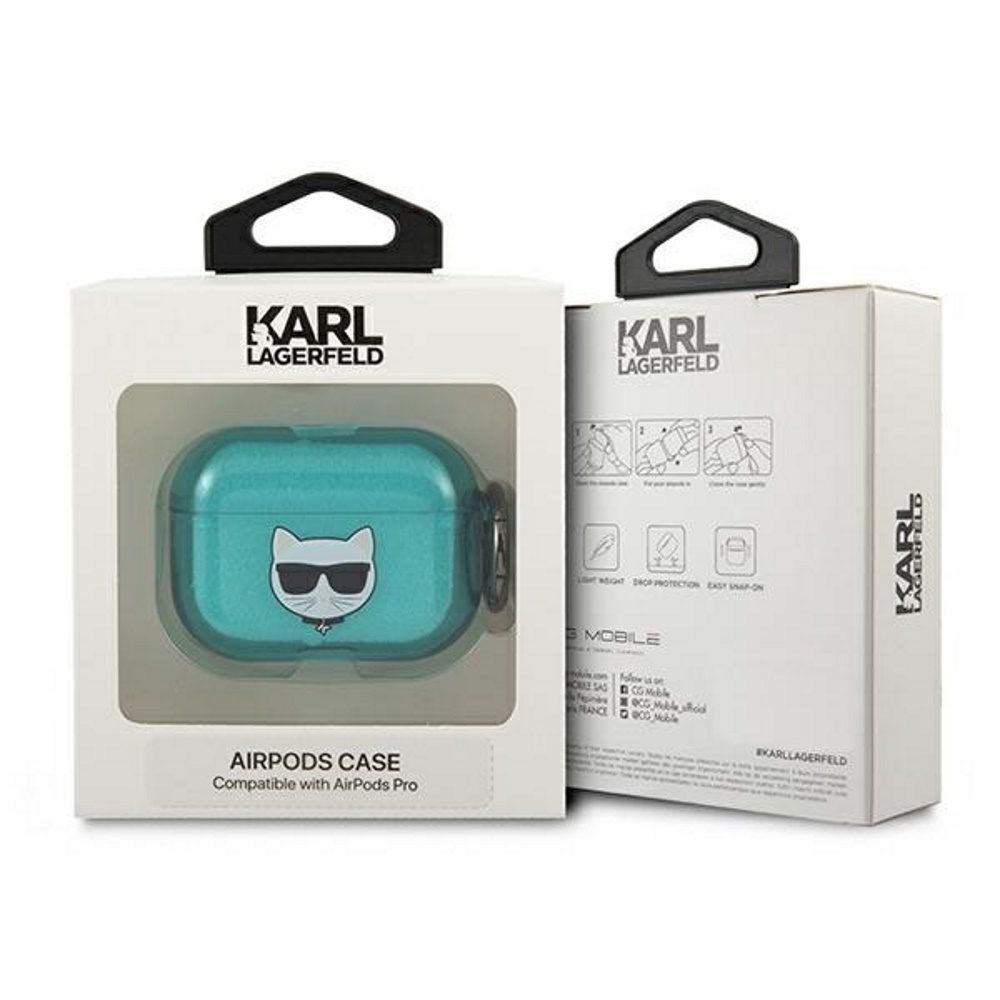 Karl Lagerfeld Choupette AirPods Pro dėklas - Mėlyna