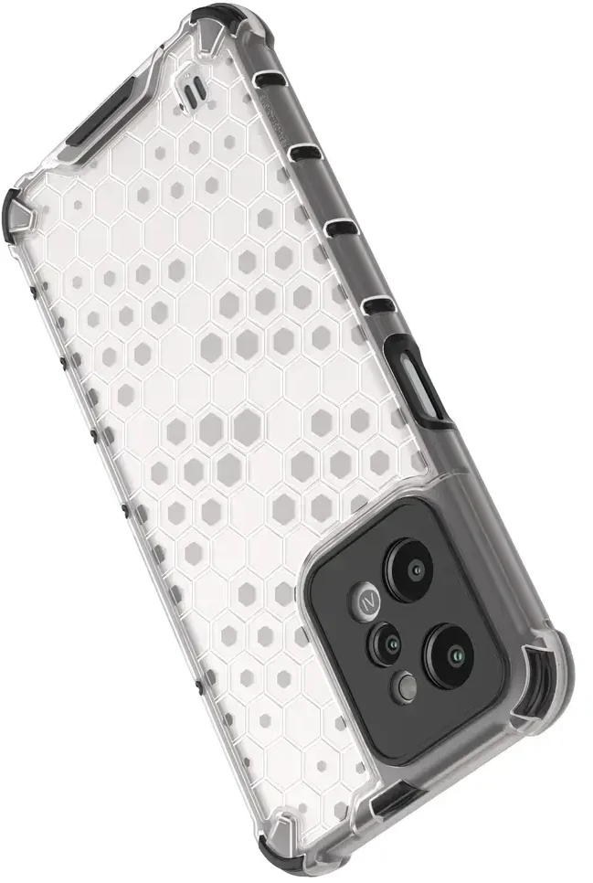 Hurtel Honeycomb dėklas skirtas Realme C31, skaidrus