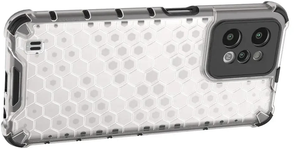 Hurtel Honeycomb dėklas skirtas Realme C31, skaidrus