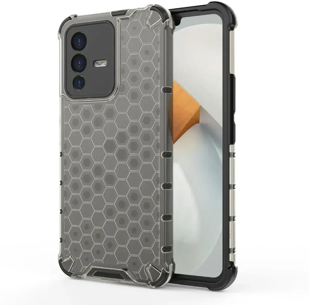 Hurtel Honeycomb dėklas skirtas Vivo V23 5G, skaidrus