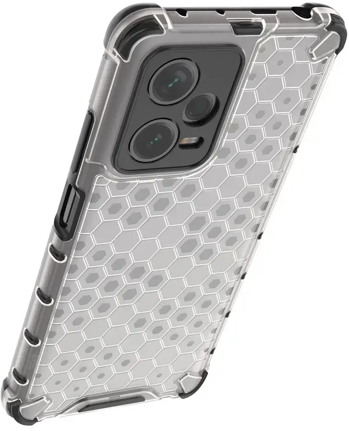Hurtel Honeycomb Xiaomi Redmi Note 12 Pro+ armored hybrid dėklas telefonui juodos spalvos