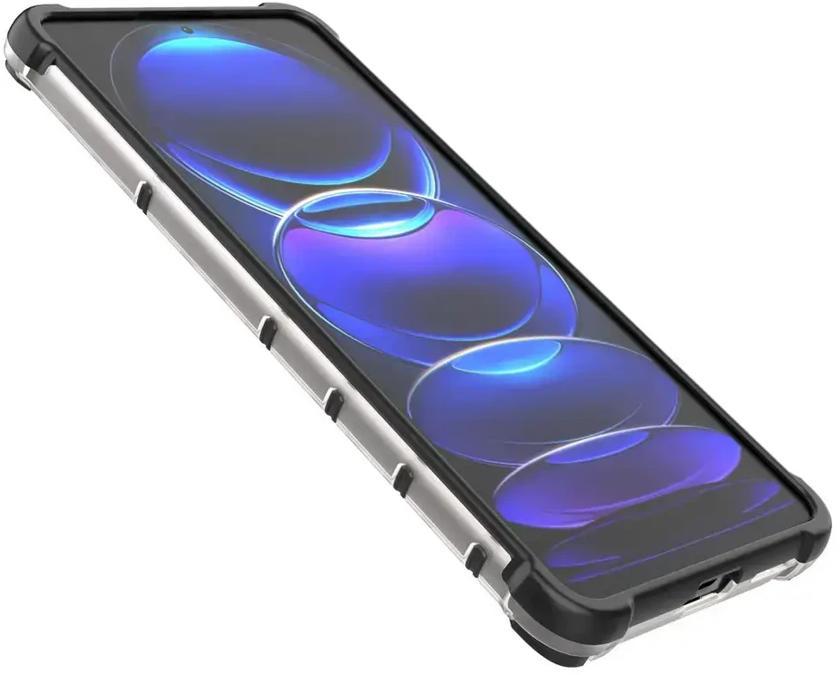 Hurtel Honeycomb Xiaomi Redmi Note 12 Pro+ armored hybrid dėklas telefonui juodos spalvos