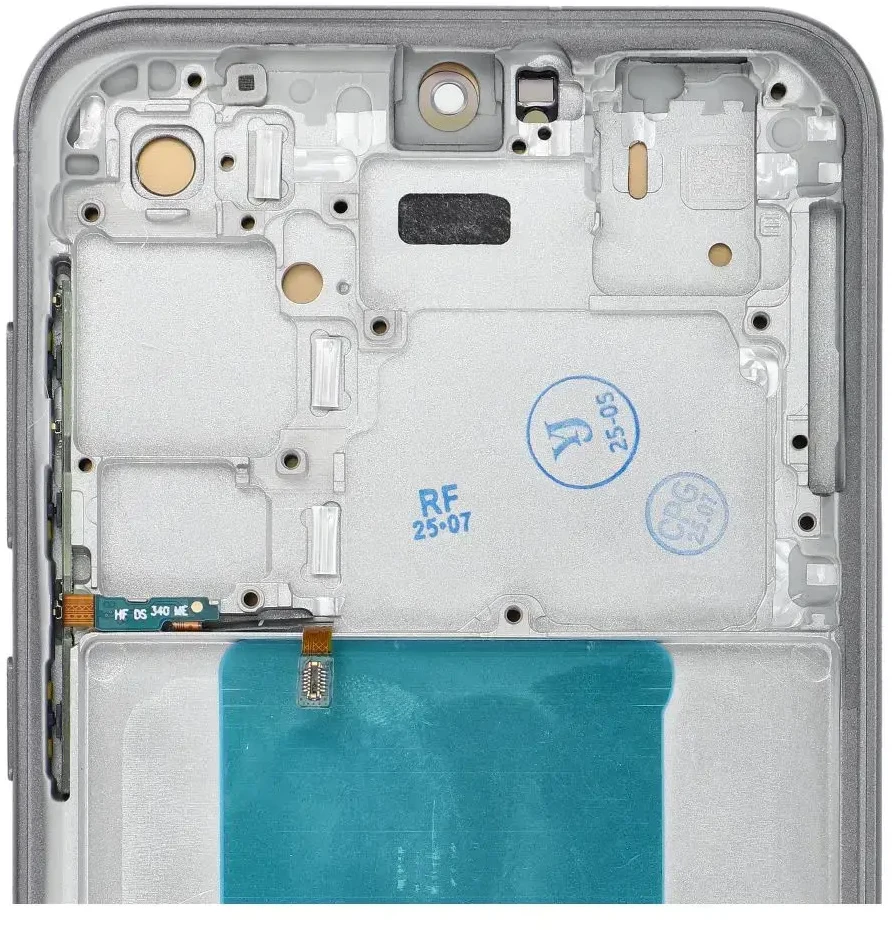 Oem LCD ekranas, skirtas „Samsung S23 FE“ kietajam OLED telefonui su rėmeliu.