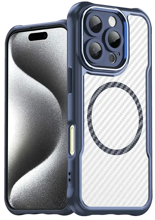 Hurtel Leading Series MagSafe silikoninis Apple iPhone 16 Pro – dėklas telefonui mėlynos spalvos