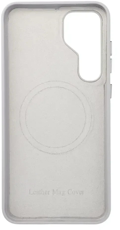 Oem 4Kom LEATHER MAG COVER dėklas, suderinamas su MagSafe, skirtas SAMSUNG S25 PLUS pilkas