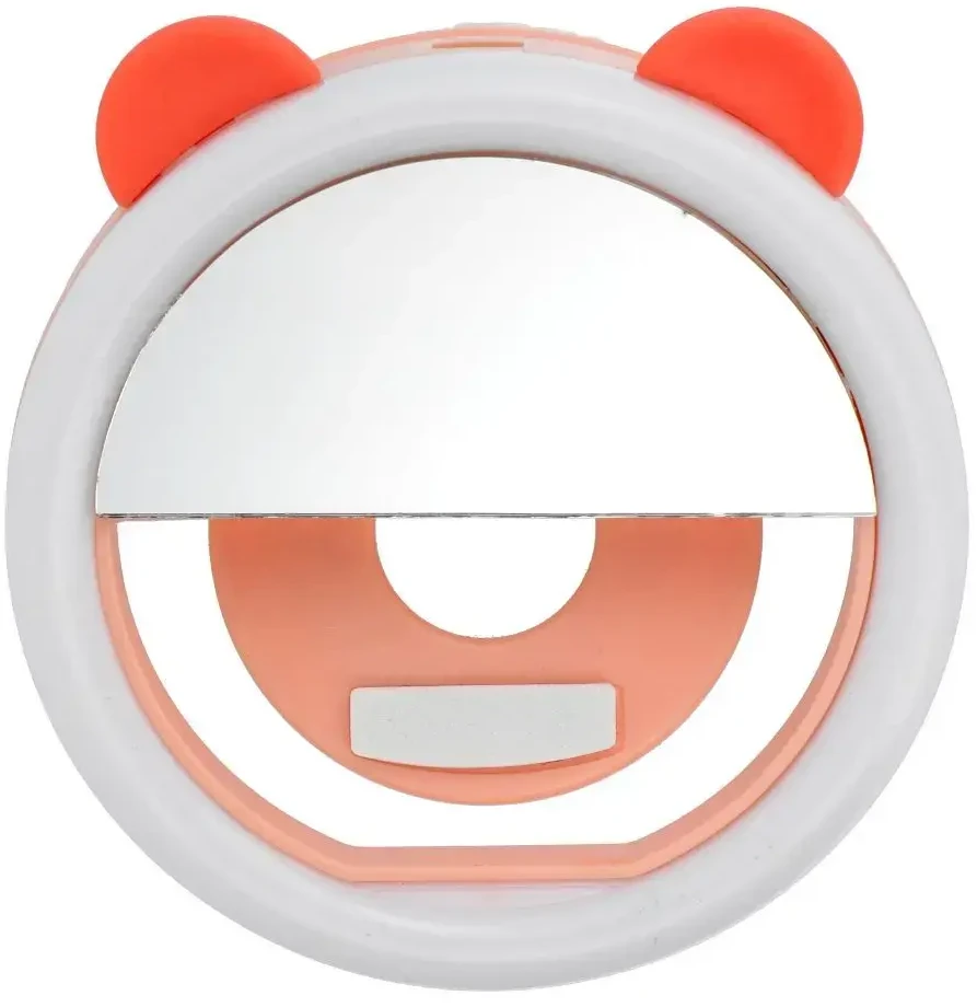 OEM LED šviesos žiedas asmenukėms mobiliajame telefone RK12 oranžinis meškiukas