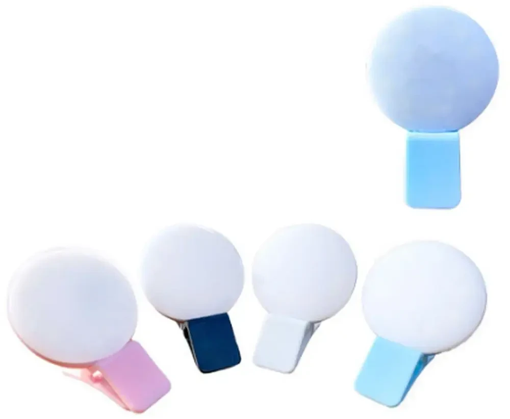 OEM LED šviesos žiedas asmenukėms mobiliajame telefone MINI Q mėlynas