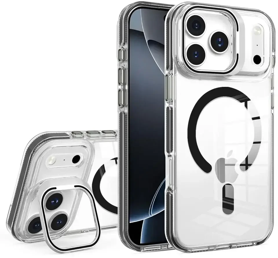 Oem Originalus dėklas, skirtas „iPhone 17 Pro / 18 Pro“ (žemas kameros kraštas), objektyvo dangtelis, suderinamas su „MagSafe“ (juodas)