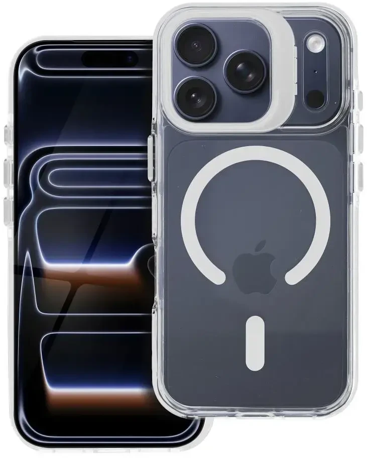 „Oem“ dėklas, skirtas „iPhone 15 PRO“ objektyvo dangteliui, suderinamas su „MagSafe“ baltais