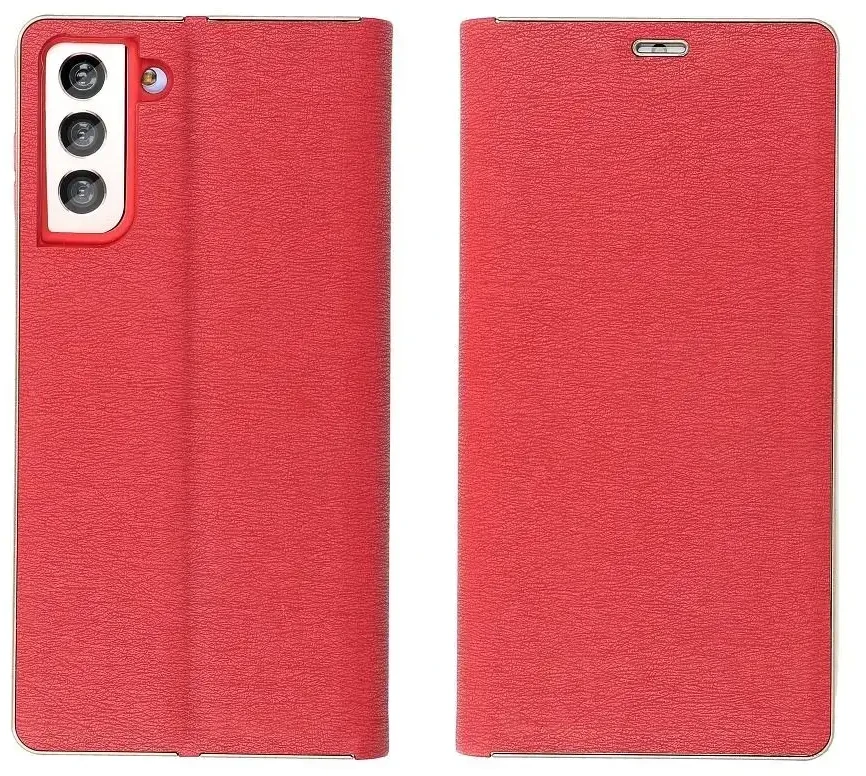 OEM atverčiamas dėklas iPhone 7 PLUS / 8 PLUS Luna Book aukso raudonas