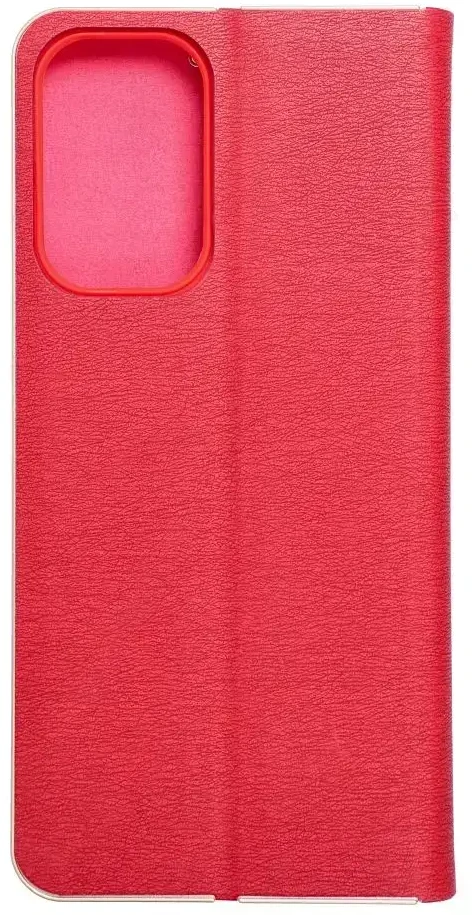 OEM LUNA Book auksinis dėklas Samsung Galaxy A23 5G raudonas