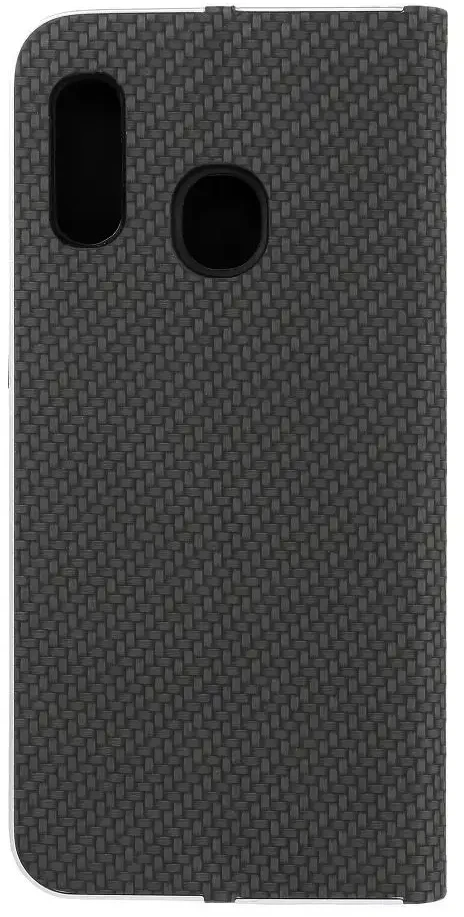 Dėklas Oem LUNA Book Carbon skirtas Samsung Galaxy A20e juodos spalvos