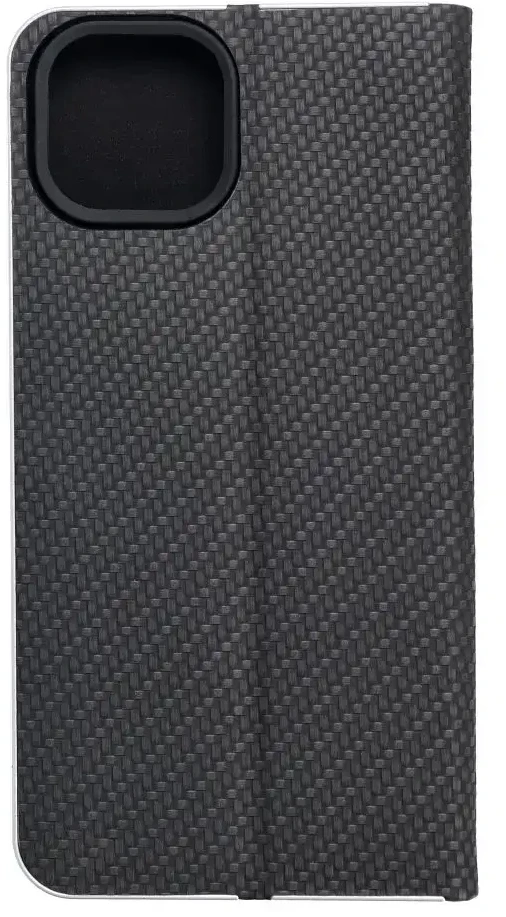 OEM atverčiamas dėklas iPhone 14 Luna Book Carbon juodas