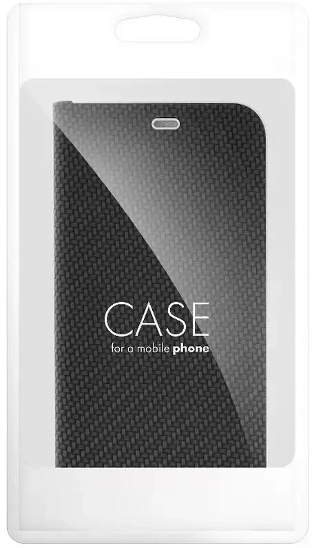 OEM atverčiamas dėklas Huawei P Smart 2019 Luna Book Carbon juodas