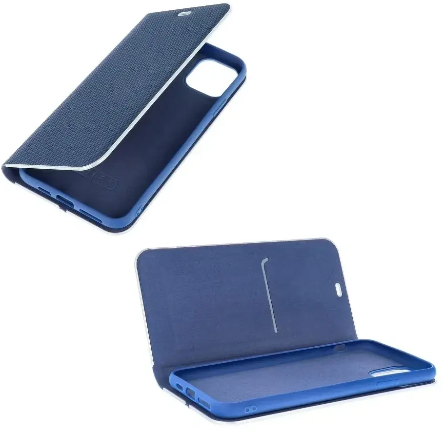 Dėklas Forcell Oem LUNA Book Carbon skirtas Samsung Galaxy A52 5G / A52 LTE ( 4G ) / A52s 5G mėlynos spalvos