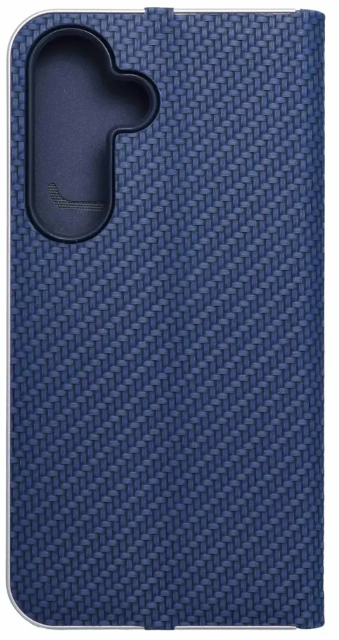 Dėklas Oem LUNA Book Carbon skirtas Samsung Galaxy S25 mėlynos spalvos