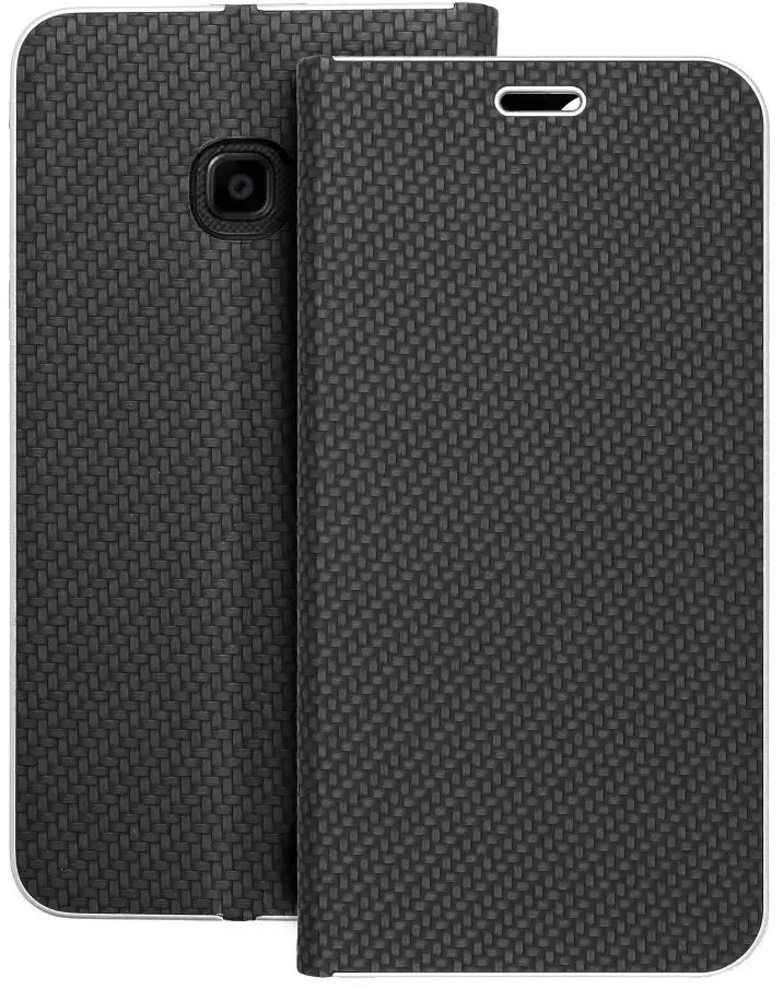Dėklas Forcell Oem LUNA Book Carbon skirtas Samsung Galaxy Xcover 4 juodos spalvos