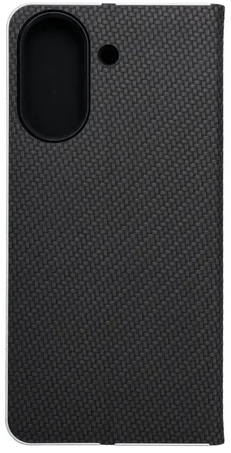 Dėklas Oem LUNA Book Carbon skirtas Xiaomi Redmi 13C / POCO C65 juodos spalvos