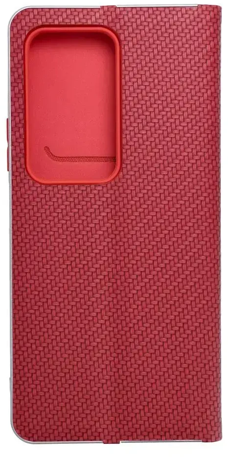Oem Atverčiamas dėklas Xiaomi Redmi 15 4G / 5G (171.1) Luna Book, anglies pluošto, raudonas