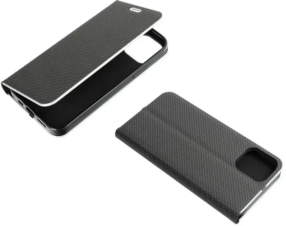 Dėklas Forcell Oem LUNA Book Carbon skirtas Xiaomi Redmi 9AT / Redmi 9A juodos spalvos