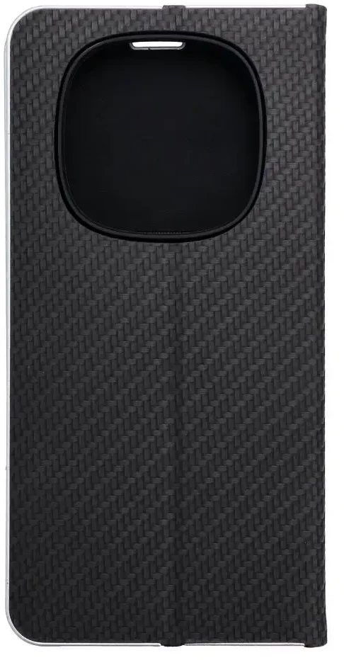 Dėklas Oem LUNA Book Carbon skirtas Xiaomi Redmi Note 14 Pro 4G juodos spalvos