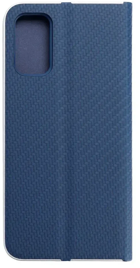 Dėklas Forcell Oem LUNA Book Carbon skirtas Xiaomi Redmi Note 10 5G / Poco M3 Pro / Poco M3 Pro 5G mėlynos spalvos