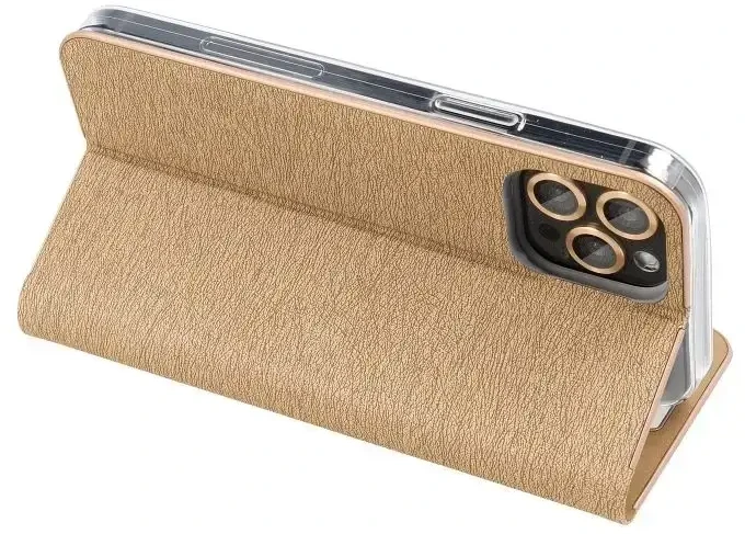 OEM atverčiamas dėklas Huawei P20 LITE Luna Book auksinis