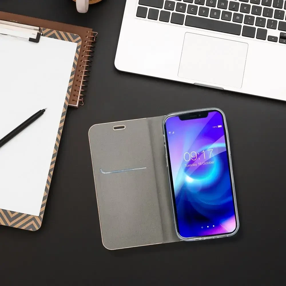 Oem Dėklas su klapką na Samsung S26 PLUS Luna Book Gold Sidabrinė