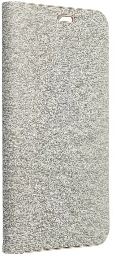 Dėklas Oem LUNA Book Gold skirtas Xiaomi Redmi Note 14 4G (GLOBAL - 164,84mm x 78,15mm x 8,16mm) sidabro spalvos