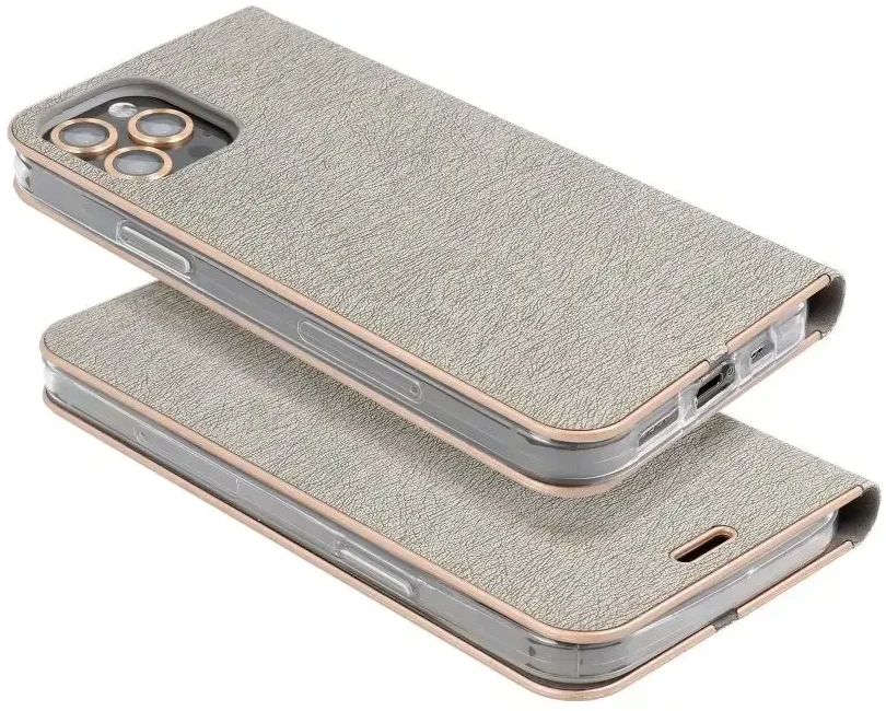 Dėklas Oem LUNA Book Gold skirtas Xiaomi Redmi Note 8 Pro sidabro spalvos